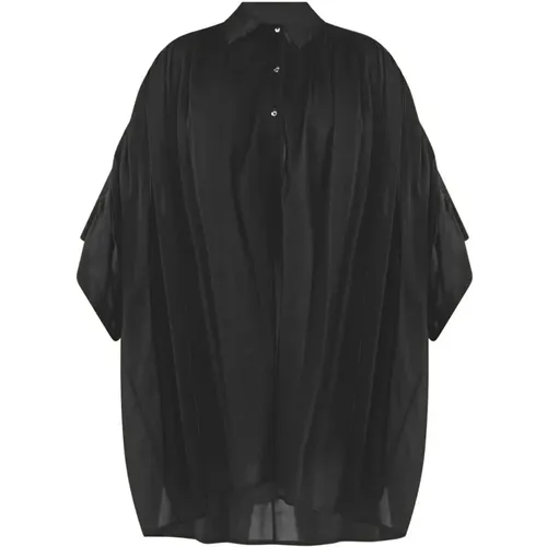 Silk Blend Kimono Dress , female, Sizes: M/L, XS/S - Semicouture - Modalova