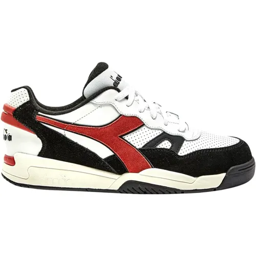 Retro Tennis Inspirierter Sportlicher Sneaker , Herren, Größe: 43 EU - Diadora - Modalova