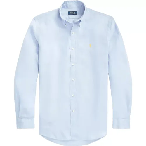 Leinen Button-Down Hemd , Herren, Größe: L - Ralph Lauren - Modalova