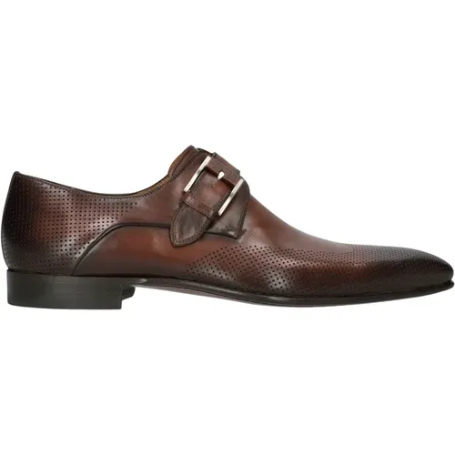 Herren Leder Monk Strap Schuhe - Magnanni - Modalova