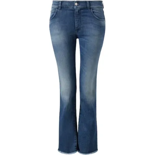 Trendige Fransen Flare Jeans , Damen, Größe: W31 - Emporio Armani - Modalova