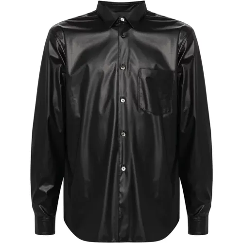 Button-Up Shirt with Chest Pocket , male, Sizes: XL, L - Comme des Garçons - Modalova