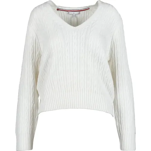 Stilvoller Strickpullover , Damen, Größe: 2XS - Tommy Hilfiger - Modalova