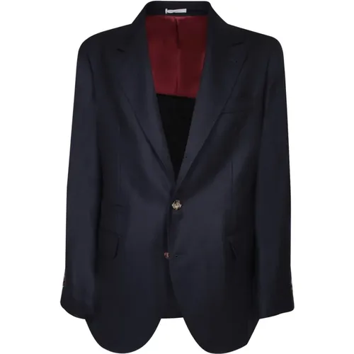 Luxuriöser Blauer Cashmere-Blazer - BRUNELLO CUCINELLI - Modalova