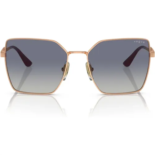 Oversized Square Sunglasses in Rose Gold , female, Sizes: 56 MM - Vogue - Modalova