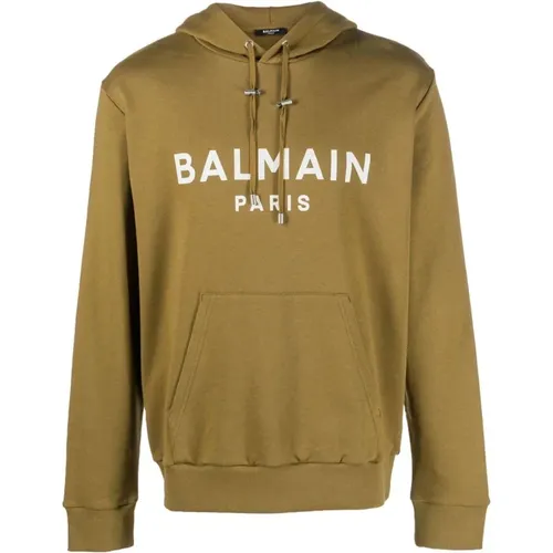 Printed hoodie , male, Sizes: 2XL, M, XL, L - Balmain - Modalova