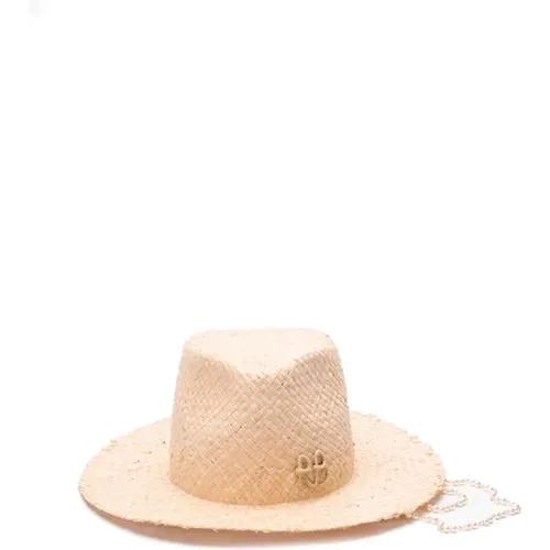 Natural Straw Fedora Hat , female, Sizes: S, M - Ruslan Baginskiy - Modalova