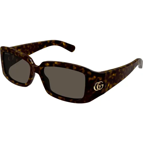 Stylish Sunglasses in Havana/ , female, Sizes: 54 MM - Gucci - Modalova