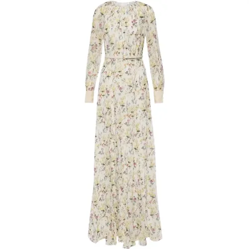 Floral Silk Long Dress , female, Sizes: S - Max Mara - Modalova