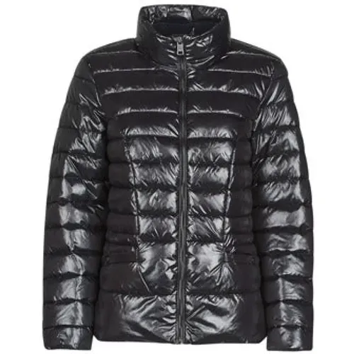 Schwarze Damen Steppjacke , Damen, Größe: S - Only - Modalova