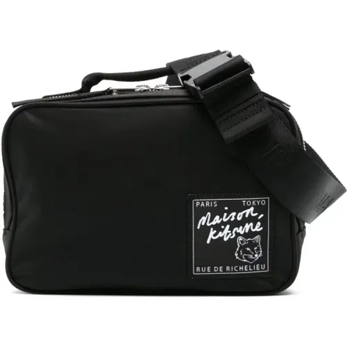Bum Bag mit Fuchs Logo Patch , Herren, Größe: ONE Size - Maison Kitsuné - Modalova