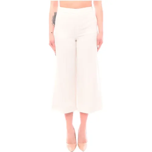 Damen Weite Bein Cropped Hose , Damen, Größe: S - Marella - Modalova