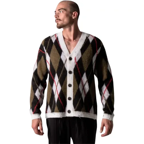 Rauten Caro Black White Cardigan , male, Sizes: L - drykorn - Modalova