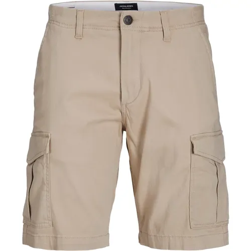 Cargoshorts mit Gürtelschlaufen und Taschen , Herren, Größe: L - jack & jones - Modalova