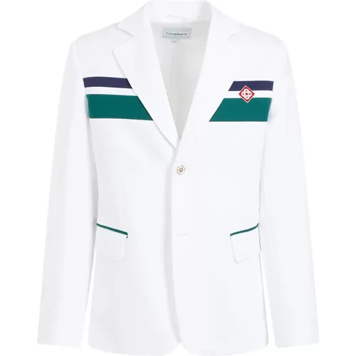Tailoring Jacket with Green Trims , male, Sizes: L, M - Casablanca - Modalova