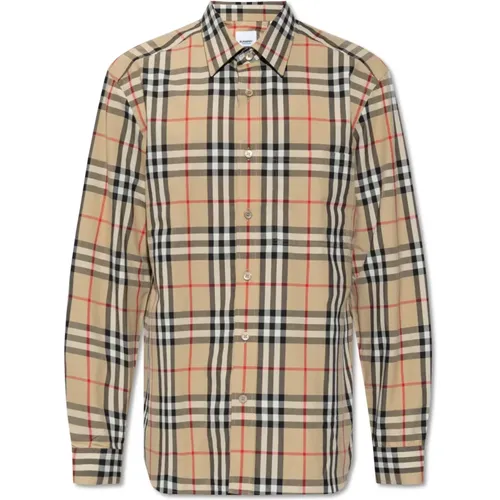 Shirt with ‘Nova Check’ pattern , male, Sizes: XL, L, M, S, 2XL - Burberry - Modalova