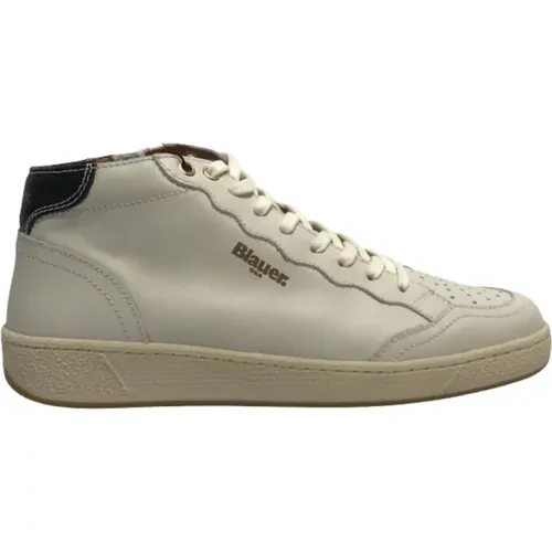 Men's High Top Leather Sneakers - Murray 02 , male, Sizes: 10 UK, 12 UK, 11 UK - Blauer - Modalova