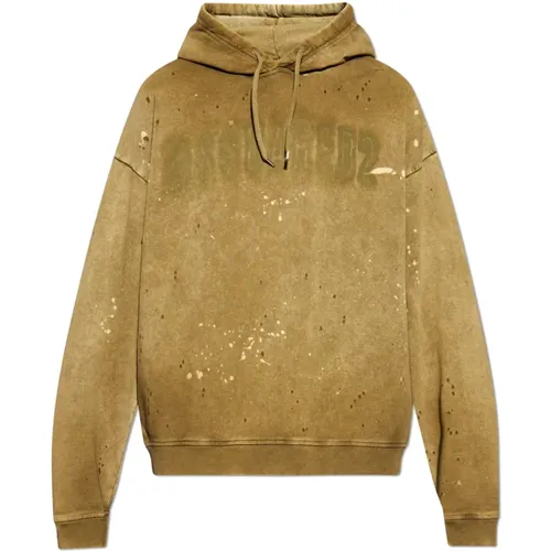 Sweatshirt with a vintage effect , male, Sizes: XL, M, L - Dsquared2 - Modalova