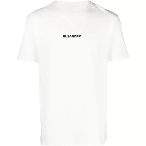 Weißes Logo Baumwoll T-shirt , Herren, Größe: 2XL - Jil Sander - Modalova