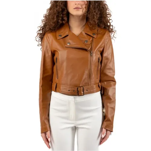 Womens Leather Jacket , female, Sizes: L, M - Twinset - Modalova