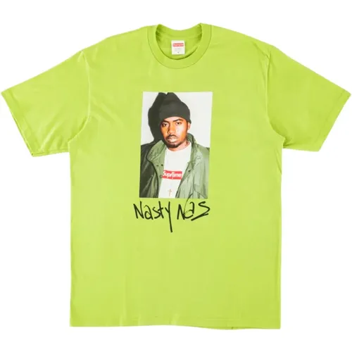Limitierte Auflage Lime Nasty Nas T-Shirt , Herren, Größe: XL - Supreme - Modalova
