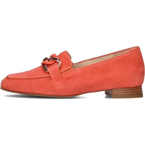 Rosa Leder Slip-Ons Napoli Stil , Damen, Größe: 37 EU - HASSIA - Modalova