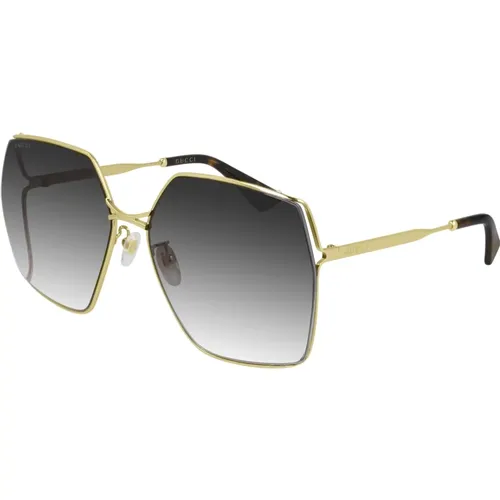 Stilvolle Sonnenbrille Schwarzer Rahmen , Damen, Größe: 65 MM - Gucci - Modalova