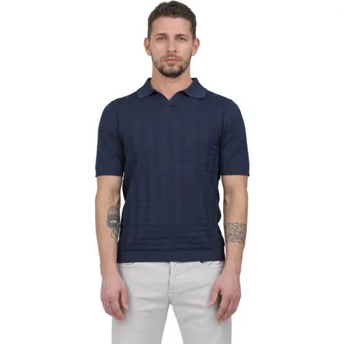 Hexagon Knit Polo Shirt , male, Sizes: M, L, XL, S, 2XL - Irish Crone - Modalova