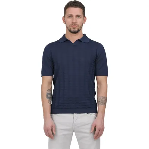 Hexagon Knit Polo Shirt , male, Sizes: XL - Irish Crone - Modalova