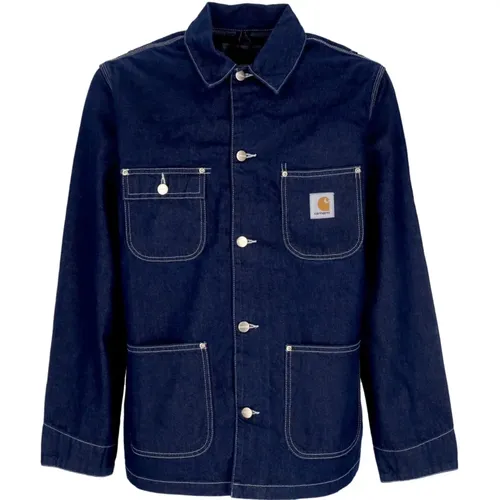 Denim Jacke Blau Gewaschen Herren , Herren, Größe: L - Carhartt WIP - Modalova