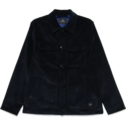 Blaue Cordjacke Klassischer Stil , Herren, Größe: XL - Paul Smith - Modalova