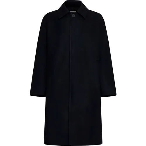 Oversized Dark Navy Wool Blend Coat , male, Sizes: M - Studio Nicholson - Modalova