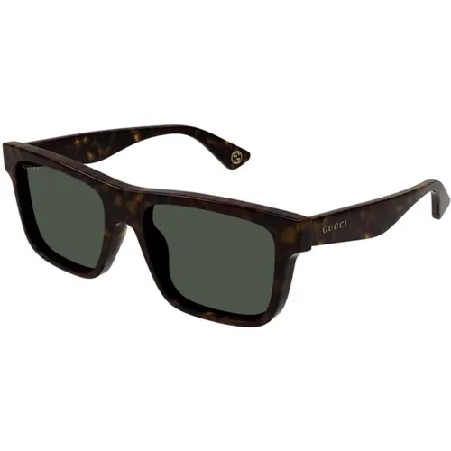 Havana Green Sunglasses Gg1618S , male, Sizes: 56 MM - Gucci - Modalova