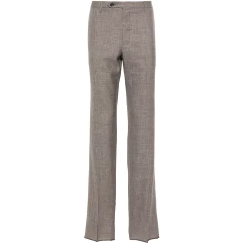 Wool/silk/linen trousers , male, Sizes: L, 2XL, 3XL, M - Rota - Modalova
