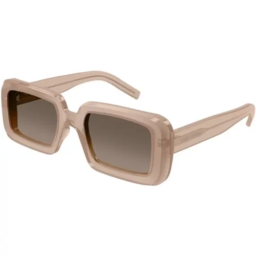 Sunrise Brown Sunglasses , female, Sizes: 52 MM - Saint Laurent - Modalova