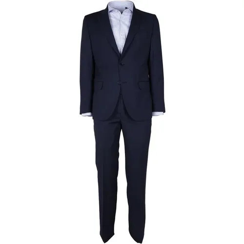 Virgin Wool Suit Drop 7 , male, Sizes: M, XL, L, S - Made in Italia - Modalova