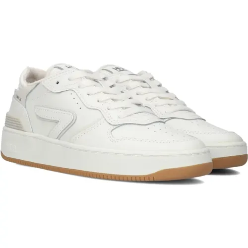 Retro Style Weiße Sneakers , Damen, Größe: 39 EU - Hub - Modalova