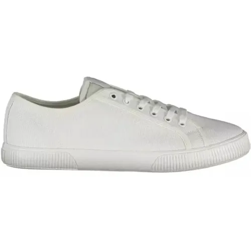 Cotton Sneaker with Contrasting Details and Logo Print , male, Sizes: 8 UK, 11 UK, 10 UK, 7 UK, 6 UK, 9 UK - Calvin Klein - Modalova