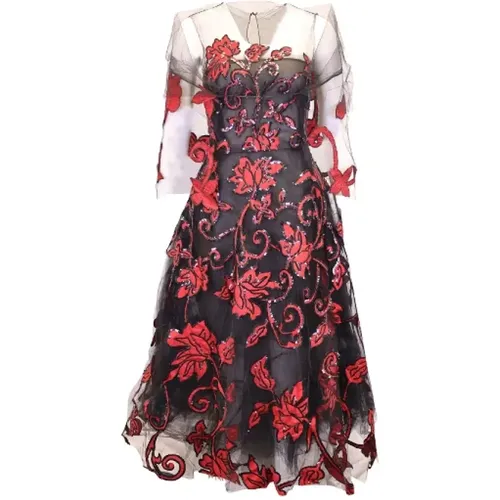 Pre-owned Cotton dresses , female, Sizes: L - Oscar De La Renta Pre-owned - Modalova