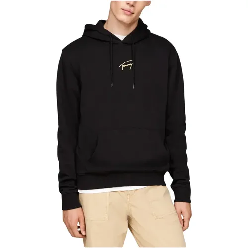 Bestickter Logo-Hoodie - Schwarz - Tommy Jeans - Modalova