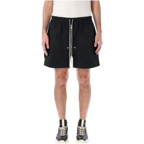 Schwarze knielange Shorts mit elastischem Bund , Herren, Größe: M - Rick Owens - Modalova