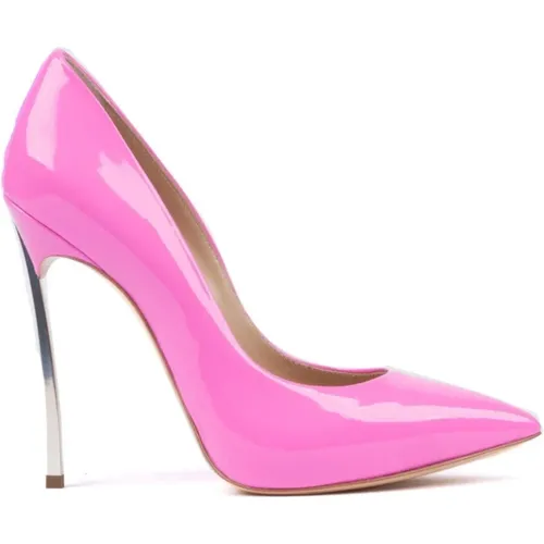 Zeitlose Rosa Décolleté mit Edelstahl-Stiletto-Absatz , Damen, Größe: 39 EU - Casadei - Modalova