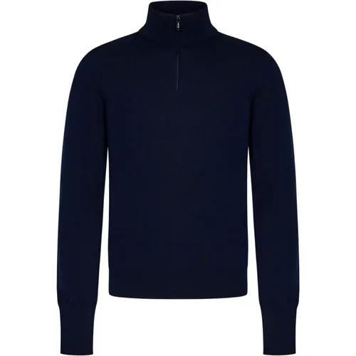 Cashmere Sweater with Zipper , male, Sizes: 2XL, XL, M - Drumohr - Modalova