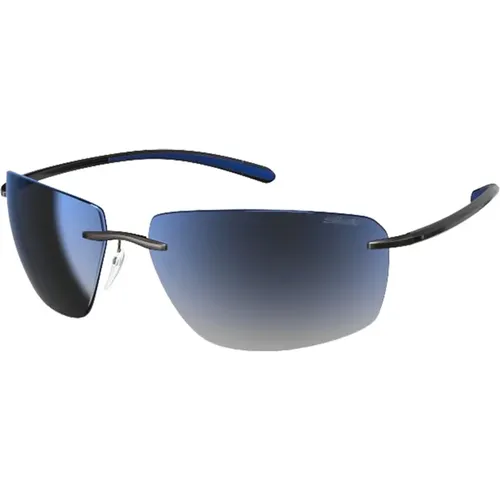 Grau Ocean Blau Sonnenbrille Biscayne BAY,Weiße Cool Grey Sonnenbrille Biscayne BAY - Silhouette - Modalova