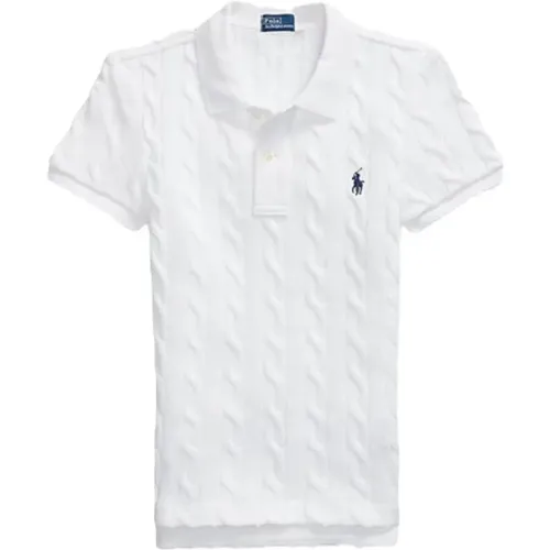 Poloshirt mit Zopfmuster , Damen, Größe: M - Polo Ralph Lauren - Modalova