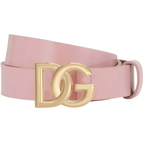 Luxuriöser DG Logo Lackledergürtel - Dolce & Gabbana - Modalova