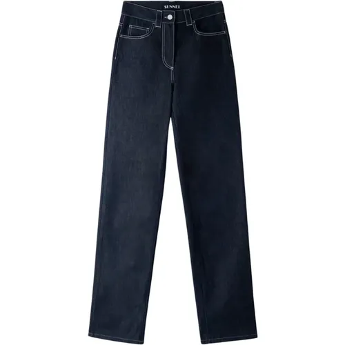 Klassische Bellidentro Jeans , Damen, Größe: S - Sunnei - Modalova