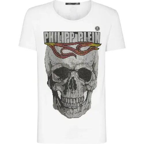 Round Neck SS Flame T-shirt - Philipp Plein - Modalova