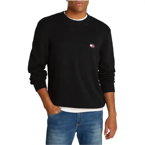 Schwarzer Pullover Regular Badge - Tommy Jeans - Modalova