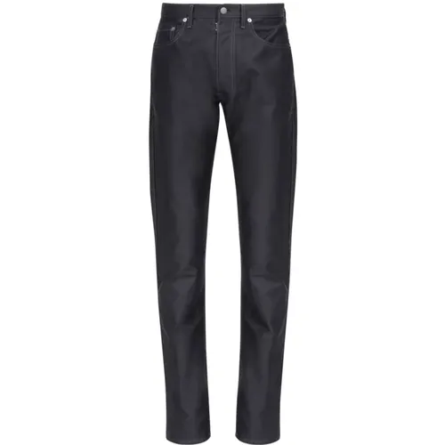 Cotton Trousers with Satin Finish , male, Sizes: W31, W33 - Maison Margiela - Modalova